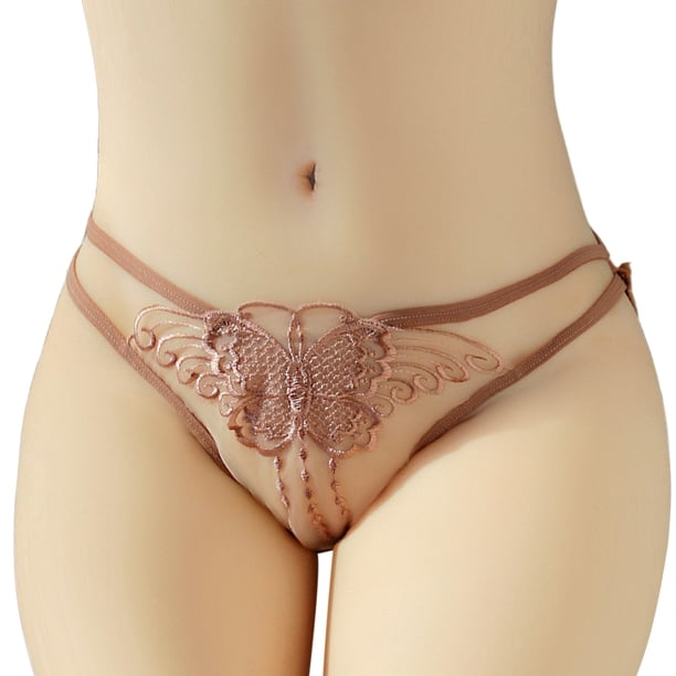 Gibobby Tangas de mujer ilusion Calzoncillos de cintura sexys de de malla para mujer Bragas de ropa interior de de algodón de color sólido(Azul oscuro,M)