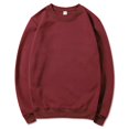 thumbnail image 5 of SNOWSONG Plain Crewneck Sweatshirt, Big and Tall Sweatshirt Men's Fall / Winter Hoodless Sweatshirt Long Sleeve Round Neck Pullover, Long Sleeve Shirts for Men, Mens Fall Shirts Wine S, 5 of 5