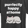 thumbnail image 3 of Instant Message - Purrfectly Happy At Home Cat - Women's Short Sleeve Graphic T-Shirt, 3 of 6