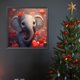 thumbnail image 2 of Pintura de diamante 5D DIY Kit de elefante de taladro redondo completo decoración del hogar 30x30cm, 2 of 9