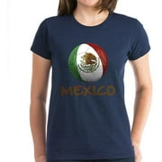 CafePress Womens Mexico Flag Soccer Ball T-Shirt