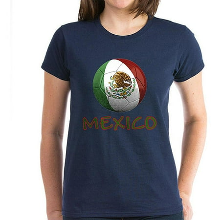 CafePress Womens Mexico Flag Soccer Ball T-Shirt