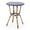Dark Teal/White/Bamboo Finish, variant on Noble House 314443 28.25 inches Aluminum Gray with Bamboo Finish Round Gray
