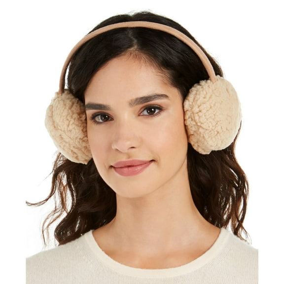 INC International Concepts Women's Soft Cozy Teddy Faux-Fur Earmuff, Camel