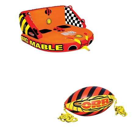 Riders Ball - Sportsstuff Big Mable Double Rider Towable Tube & Orb 60-Foot Towable Rope Ball