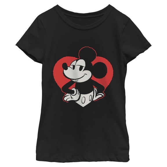 Girls Mickey & Friends Retro Smug Heart Pose T Shirt
