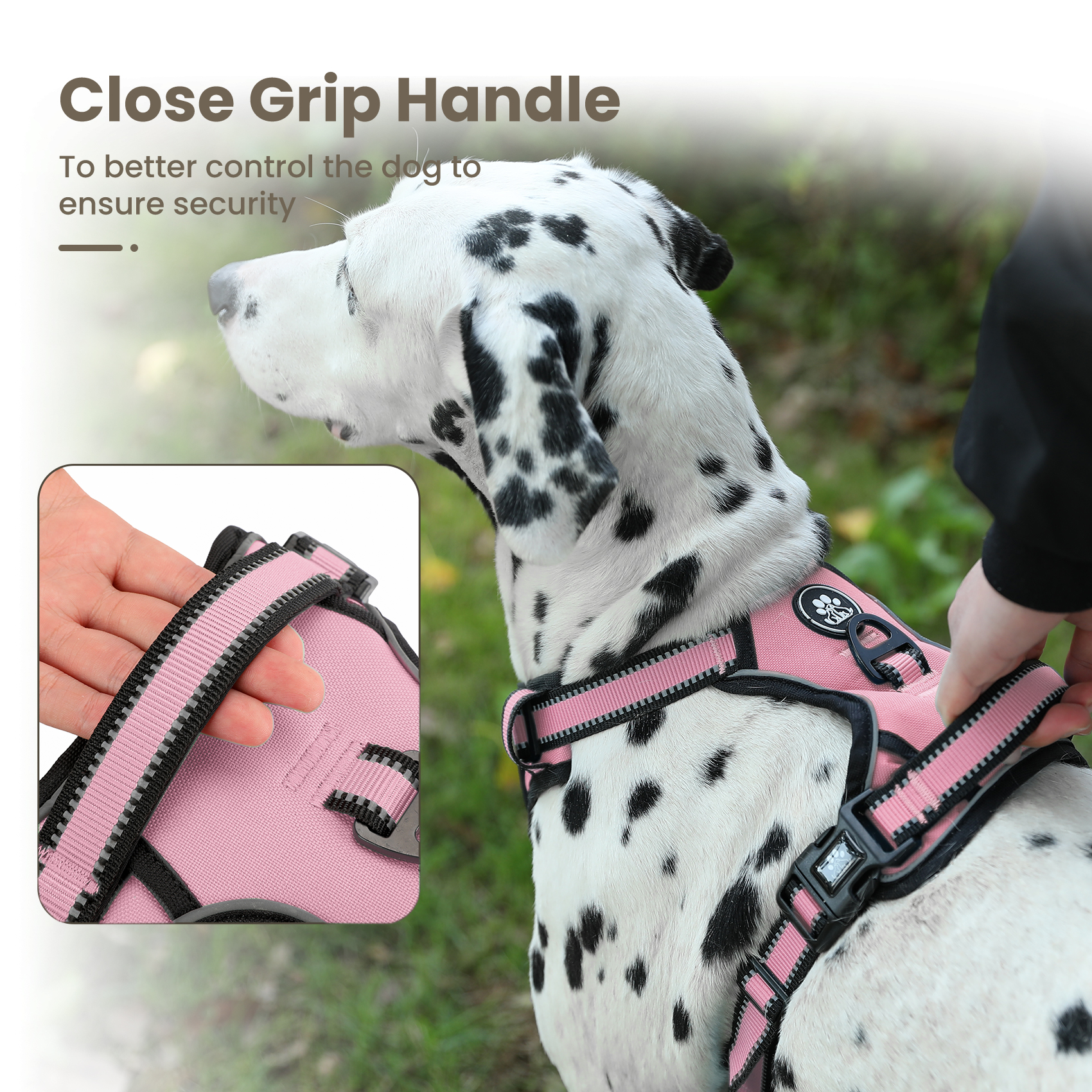 Furryfection No-Pull Dog Harness and Leash Set, Pink photo 5