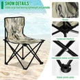 thumbnail image 4 of 600D Oxford Camping Chair Portable Foldable Chair Supports 220 lbs for Picnic, Fishing, Backpacking Lily Motifs Pattern, 4 of 8