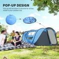 thumbnail image 4 of Outsunny 4 Person Camping Tent Automatic Pop Up Tent with Carry Bag Doors, 4 of 10