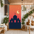 thumbnail image 5 of Mosque Silhouette under Crescent Moon Ramadan Decor Backdrop Abstract Party Supplies Celebration Eid Background Banner Wedding Stage, 5 of 8