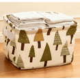thumbnail image 5 of Cotton Linen Storage Basket - Foldable Fabric Organizer Bin for Bathroom & Bedroom | Boho Chic Decorative Box with Handles (Hedgehog Pattern) | Small Space Solution, 5 of 5