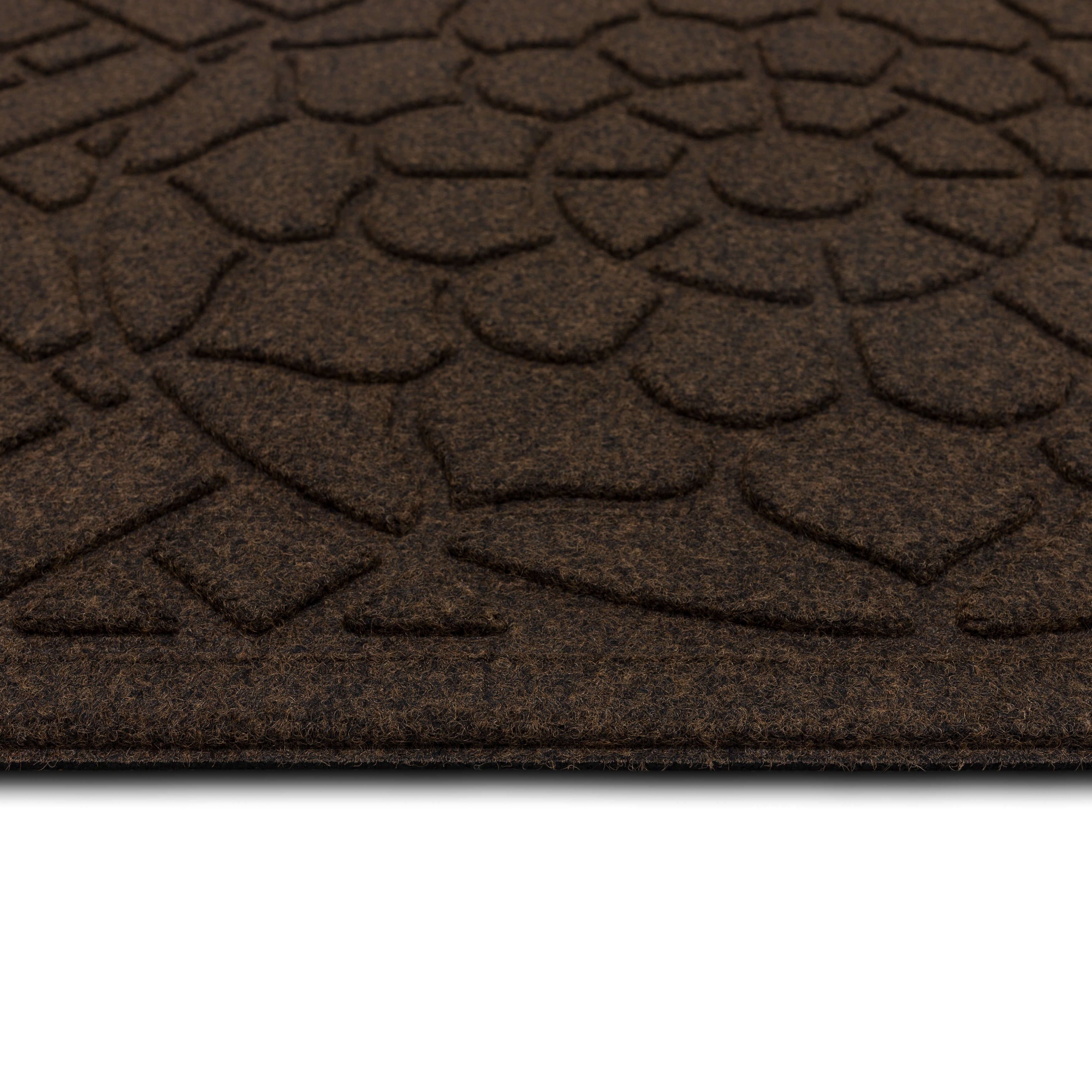 Mohawk Home Entry Recycled Rubber Non-Slip Indoor Outdoor Stoney Medallion Brown Oversize Doormat, 2' X 4'