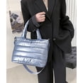 thumbnail image 2 of Kukuzhu Quilted Shoulder Tote Bag for Women Padding Down Cotton Hobo Bag Casual Shopping Large Handbag, 2 of 7