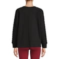 thumbnail image 3 of Time and Tru Women's Cable Sweatshirt, 3 of 5