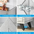 thumbnail image 5 of Tribesigns Shoe Cabinet with Mirrored Doors, Entryway Shoe Storage Organizer with Crystal Crush Diamond, Modern Glass Shoe Storage for Entryway, Hallway, Closet, 5 of 5