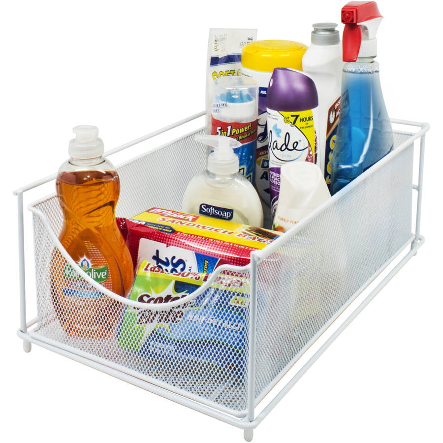 Sorbus Cabinet Organizer Set —Mesh Storage Organizer with Pull Out Drawers—Ideal