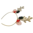 thumbnail image 3 of Glittering Sequin Reindeer Antler Headband with Bells Lightweight Festive Christmas Hair Accessory for Holiday Party Outfits for Women, 3 of 5
