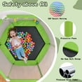 thumbnail image 2 of 55" Mini Trampoline with Safety Enclosure Net, SEGMART Indoor Outdoor Toddler Trampoline with No-Gap Design, Small Trampoline for Kids, Kids Trampoline with Balls, Birthday Gift, 2 of 6