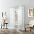 thumbnail image 4 of No. 918 Emily Sheer Voile Tab Top Curtain Panel, 59"x63", White, 4 of 8