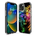 thumbnail image 3 of MUNDAZE Apple iPhone 14 Pro Neon Rainbow Swag Tiger Shockproof Clear Hybrid Protective Phone Case Cover, 3 of 5