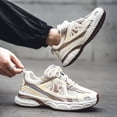 thumbnail image 3 of Perfect-Men'S Breathable Mesh Sneakers - with Thick Cushioned Sole, Yellow Accents, ，Stylish Low-Top Casual & Running Shoes  and Lace-Up Design for All-Season Comfort, Outdoor Footwear, Modern Sneake, 3 of 9