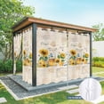 thumbnail image 6 of Outdoor Curtains for Patio Waterproof, Yellow Sunflowers Outdoor Privacy Panels Grommet, Floral Bees Elegant Pastoral Botanical Blackout Outside Curtains for Porch/Cabana 54"x108", 2 Panels, 6 of 8