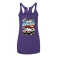 thumbnail image 2 of Wild Bobby Mustang Untamed American Spirit Ford Cars and Trucks Women Tri-Blend Racerback Tank Top, Purple Rush, Medium, 2 of 6