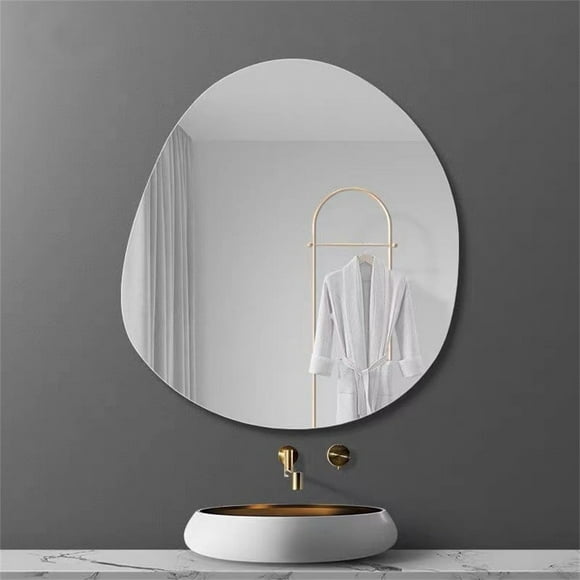 Irregular Wall Mirror, Asymmetrical Mirror Wall Mounted, Unique Vanity Mirror,Shaped Dressing Mirror Decorative for Living Room, bathroom, Bedroom, Entryway Wall Decor