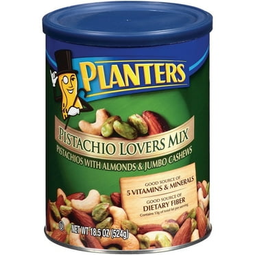 Planters Pistachio Lovers Nut Mix with Pistachios, Almonds & Cashews, 1.12 lb Canister