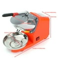 thumbnail image 3 of Mad Hornets 300W Electric Ice Crusher Machine Shaver Shaved Ice Snow Cone Maker 143lbs Ora, 3 of 18