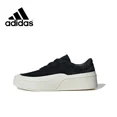 thumbnail image 3 of Zapatillas de deporte Adidas Original LABCOURT con suela gruesa y aumento de altura, informales, de caña baja, a la moda, en color marrón y blanco, 3 of 5