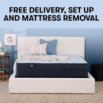 Serta 13.5" Full Perfect Sleeper Nurture Night Plush Innerspring Mattress Low Profile Set