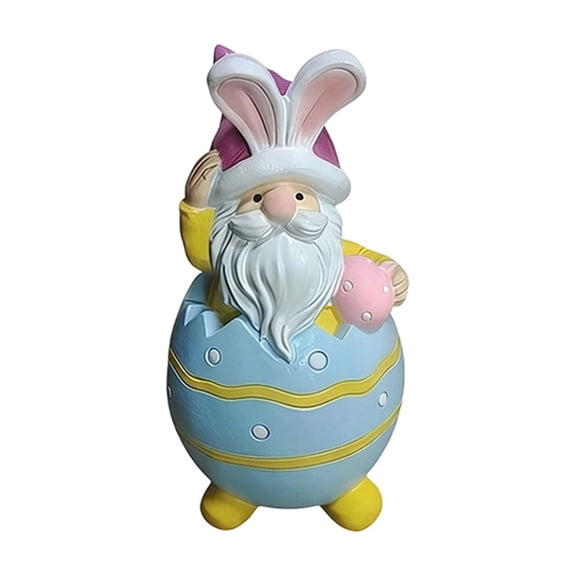 5"Easter Decorations Easter Decor Spring Decorations Spring Decor Easter Gnomes Easter Decor Gnomes With Bunny Ear Gnome Resin Desktop Ornaments Statue Figurine Gift Table Home Spring Decor, Blue
