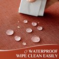 thumbnail image 4 of Softalker Tablecloth Rectangle, Decorative Faux Linen Table Cloths, Waterproof & Stain Resistant Wipeable Table Cover for Kitchen, Dining, Party Decor, & Outdoor Use (Rust, 52 x 70 inch), 4 of 6