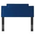 thumbnail image 6 of Headboard, King California Size, Blue Navy, Velvet, Modern Contemporary Mid-Century French Country, Mid Century Bedroom Master Guest Suite Room, 6 of 9