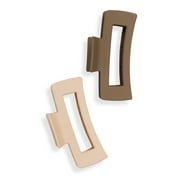 Gimme Rectangle Claw Clip, Brown Blonde, 2 Ct