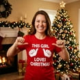thumbnail image 4 of Womens This Girl Loves Christmas T Shirt Funny Holiday Shirt for Women Womens Graphic Tees, 4 of 9