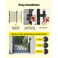 thumbnail image 5 of VEVOR Single Folding Security Gate, Lockable Scissor Gate with 360° Swivel Casters, Outdoor Barricade Steel Retractable Gates, for Entry Security, Garage, Warehouse & Pool, 43.31 x 51.57 in (W x H), 5 of 9