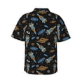 thumbnail image 3 of Goofa Space Rockets Hawaiian Shirt for Men, Unisex Summer Beach Casual Short Sleeve Button Down Shirts,Aloha Tropical Floral print shirt-XX-Large, 3 of 9