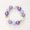 Purple, variant on Bright Color Print Flower Wood Beads Stretchy Bracelet Summer Jewelry Girls Gift