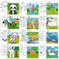 thumbnail image 1 of Set de 12 lienzos preimpresos con forma de animal de Sherr, 20 x 20 cm, 1 of 6