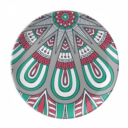 

Printing Repeat Cloth Colorful Petal Art Plate Decorative Porcelain Salver Tableware Dinner Dish