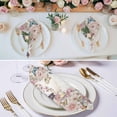 thumbnail image 3 of Vintage Pink Flowers Cloth Napkins, Spring Floral Butterfly Retro Art Washable and Reusable Dinner Napkins Set of 2, Table Napkin for Kitchen Party Birthday Wedding Hotel Housewarming 20"x20", 3 of 9