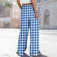 thumbnail image 5 of Roncen Women's Printed Wide Leg Lounge Pants - Casual Elastic Drawstring Waist Trousers with Side Slits & Pockets, 5 of 9