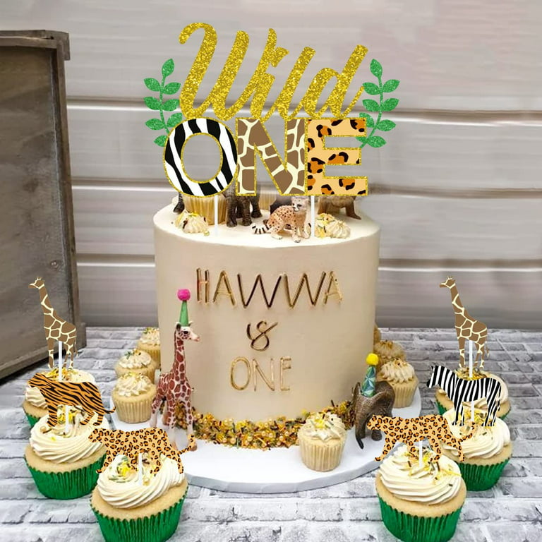 1st Birthday Animal Cake, Animal Theme Cake