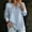 *Light Blue, variant on ClodeEU Women's V Neck Long Sleeve Denim Blouse,Loose Curved Hem Casual Jean Top Black,Women's Plus L