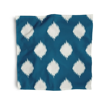

Simply Daisy 18 x 18 Teal Ikat Lattice Napkins Set of 4