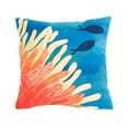 thumbnail image 1 of Liora Manne Visions III Reef & Fish Indoor Outdoor Decorative Pillow Coral, 1 of 2