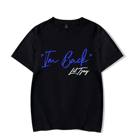 Lil Tjay Merch I'M BACK pop graphics print 2023 Rapper Crewneck Unisex Trend Casual Short Sleeve TShirt Top