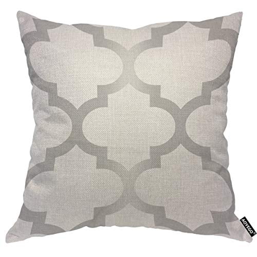 AOYEGO Retro Golden and Grey Circles Throw Pillow Cover Round Vintage Grunge Artistic Spot Pillow Case 18x18 Inch Decorative Men Women Boy Girl Room Cushion Cover for Home Couch Bed